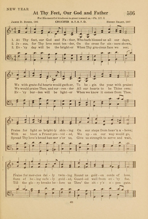 Church Hymnal, Mennonite: a collection of hymns and sacred songs suitable for use in public worship, worship in the home, and all general occasions (1st ed. ) [with Deutscher Anhang] page 451