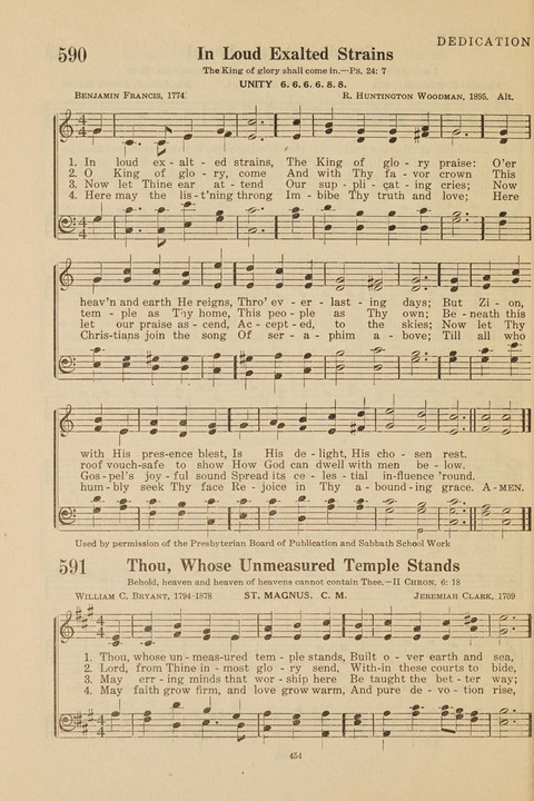 Church Hymnal, Mennonite: a collection of hymns and sacred songs suitable for use in public worship, worship in the home, and all general occasions (1st ed. ) [with Deutscher Anhang] page 454