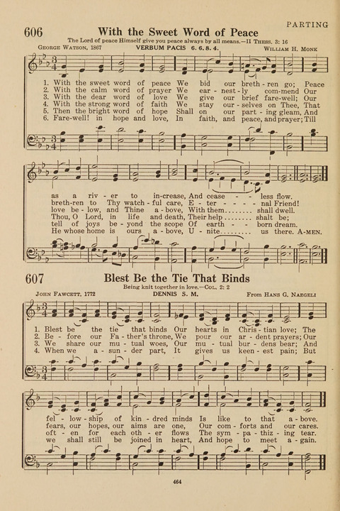Church Hymnal, Mennonite: a collection of hymns and sacred songs suitable for use in public worship, worship in the home, and all general occasions (1st ed. ) [with Deutscher Anhang] page 464
