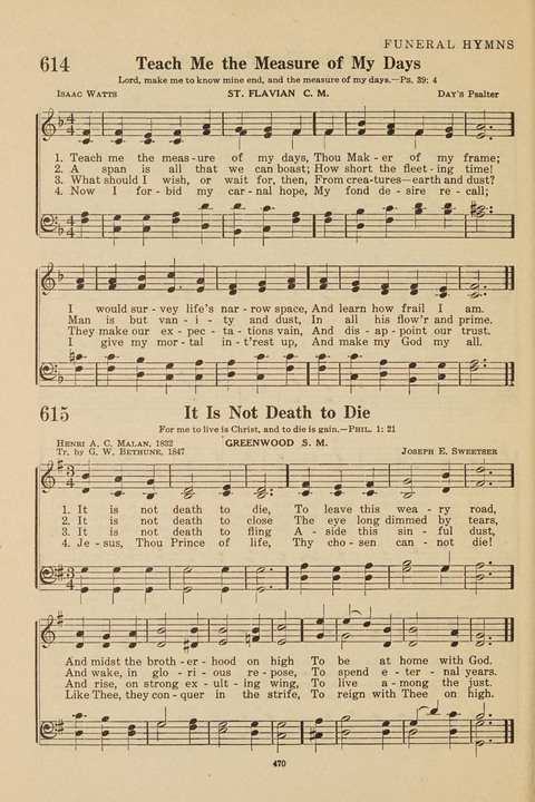 Church Hymnal, Mennonite: a collection of hymns and sacred songs suitable for use in public worship, worship in the home, and all general occasions (1st ed. ) [with Deutscher Anhang] page 470