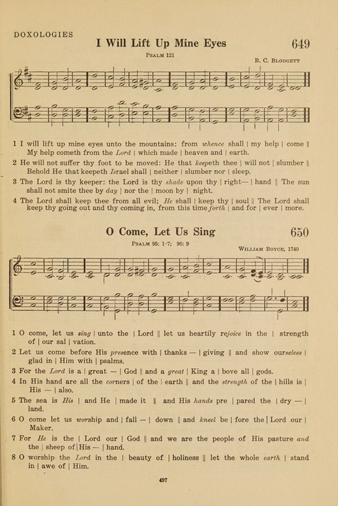 Church Hymnal, Mennonite: a collection of hymns and sacred songs suitable for use in public worship, worship in the home, and all general occasions (1st ed. ) [with Deutscher Anhang] page 497