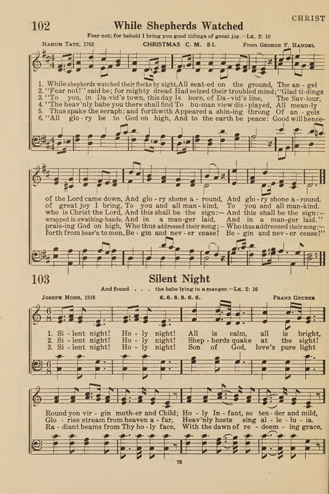 Church Hymnal, Mennonite: a collection of hymns and sacred songs suitable for use in public worship, worship in the home, and all general occasions (1st ed. ) [with Deutscher Anhang] page 76