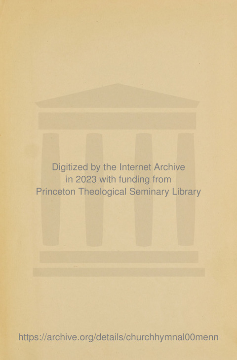 Church Hymnal, Mennonite: a collection of hymns and sacred songs suitable for use in public worship, worship in the home, and all general occasions (1st ed. ) [with Deutscher Anhang] page ii