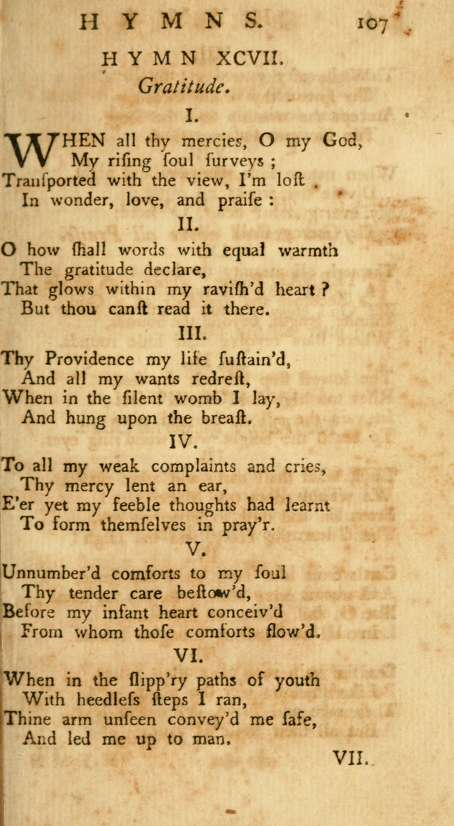 A Collection of Hymns, More Particularly Designed for the Use of the  West Society in Boston. (2nd ed. with Additions) page 109