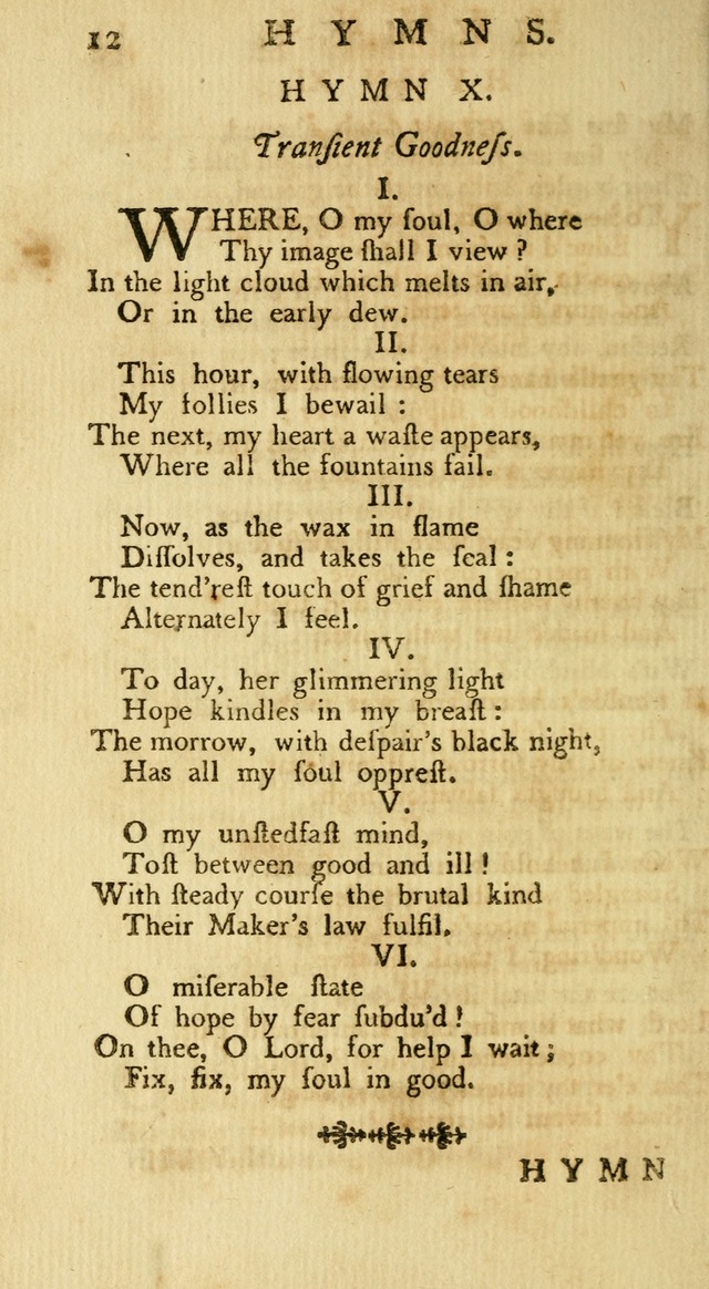 A Collection of Hymns, More Particularly Designed for the Use of the  West Society in Boston. (2nd ed. with Additions) page 12
