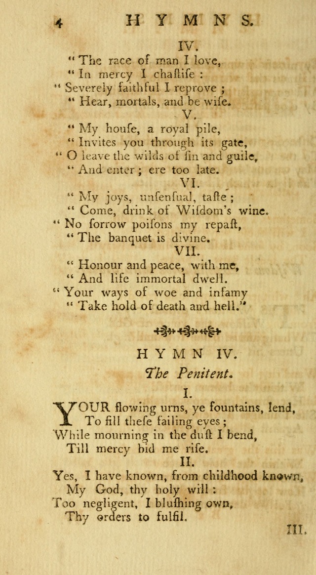 A Collection of Hymns, More Particularly Designed for the Use of the  West Society in Boston. (2nd ed. with Additions) page 4