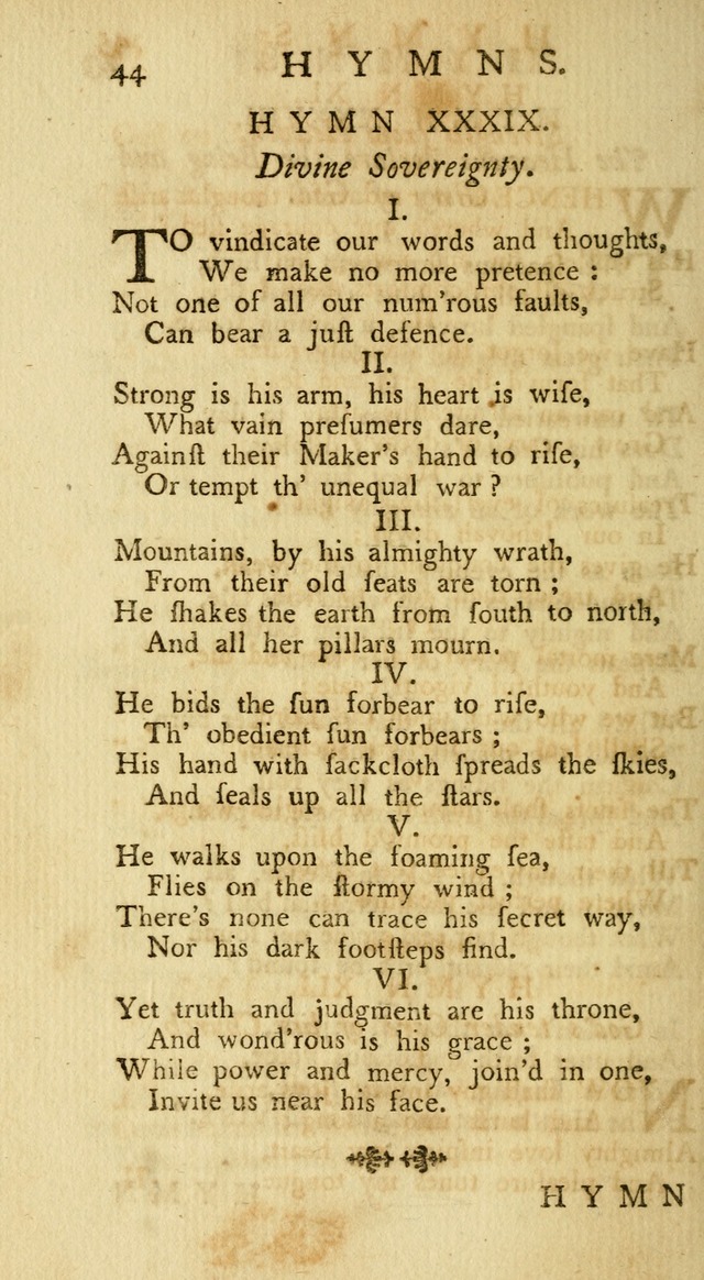 A Collection of Hymns, More Particularly Designed for the Use of the  West Society in Boston. (2nd ed. with Additions) page 44