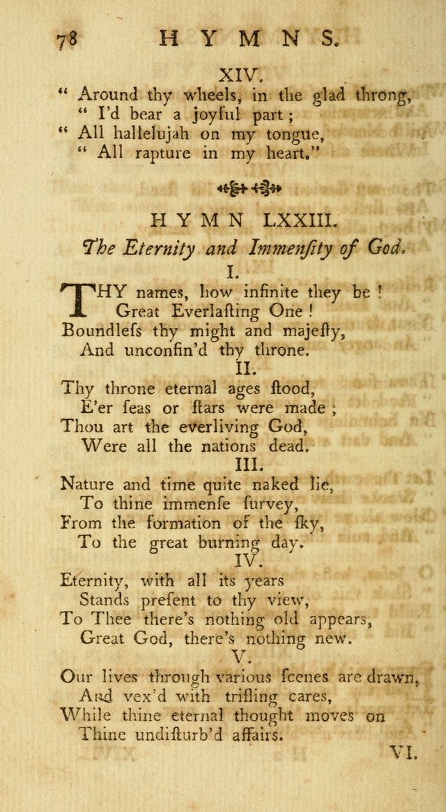 A Collection of Hymns, More Particularly Designed for the Use of the  West Society in Boston. (2nd ed. with Additions) page 78