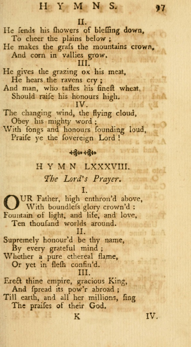 A Collection of Hymns, More Particularly Designed for the Use of the  West Society in Boston. (2nd ed. with Additions) page 99