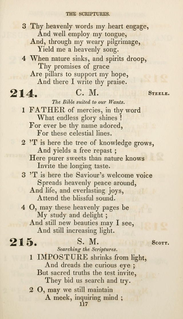 Christian Hymns for Public and Private Worship: a collection compiled  by a committee of the Cheshire Pastoral Association (11th ed.) page 117