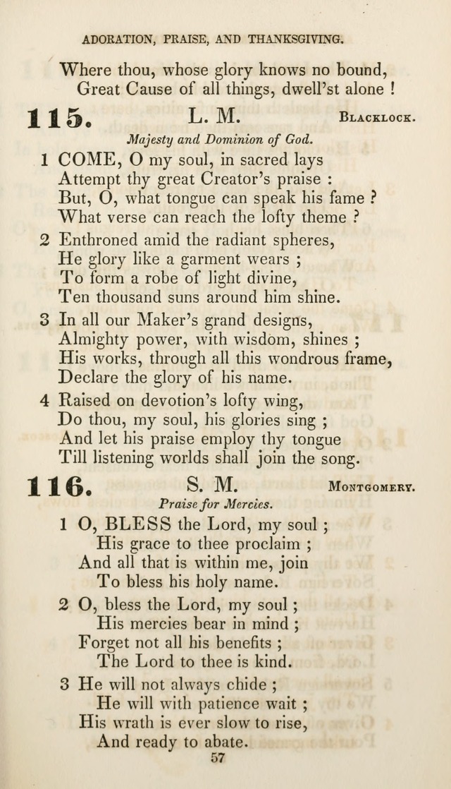 Christian Hymns for Public and Private Worship: a collection compiled  by a committee of the Cheshire Pastoral Association (11th ed.) page 57