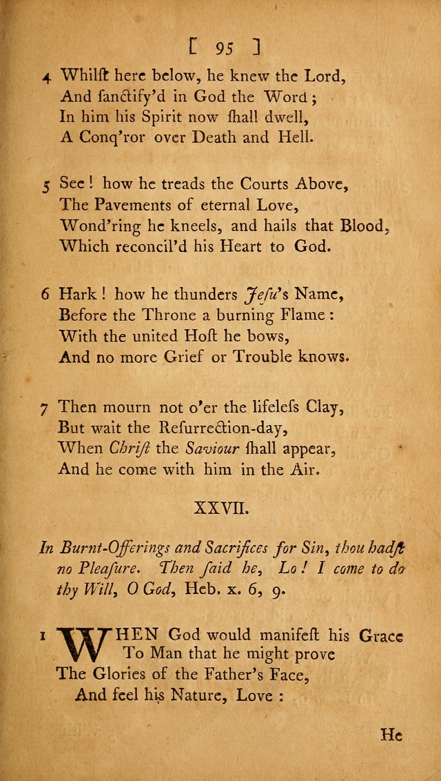 Christian Hymns, Poems, and Spiritual Songs: sacred to the praise of God our Saviour page 95