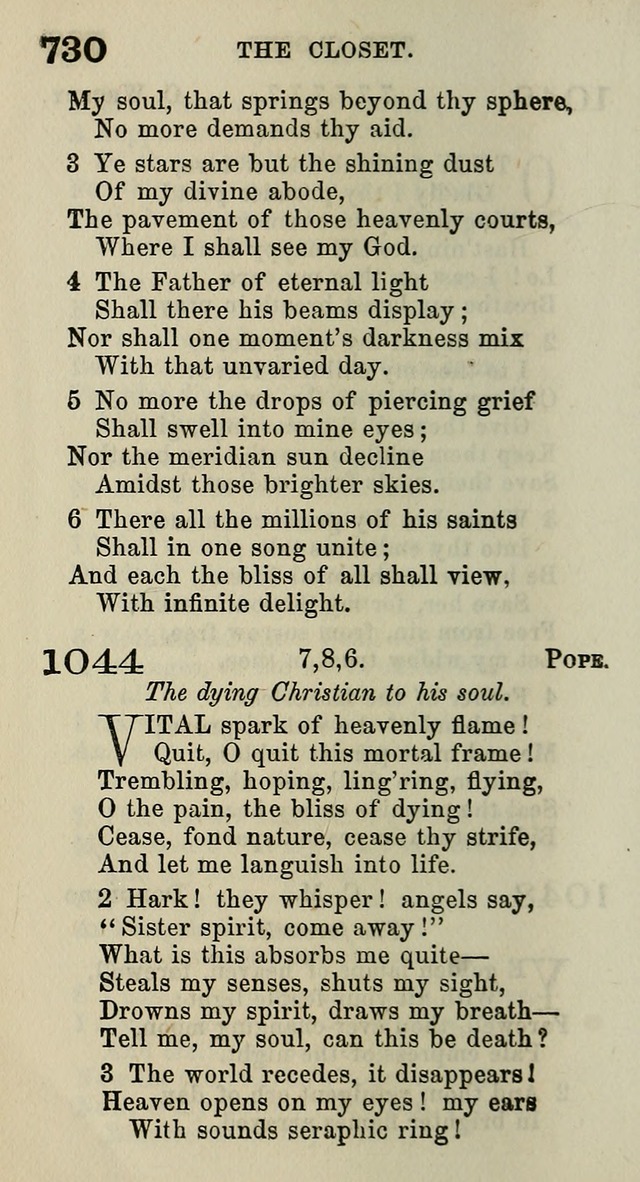 A Collection of Hymns for Public, Social, and Domestic Worship page 736