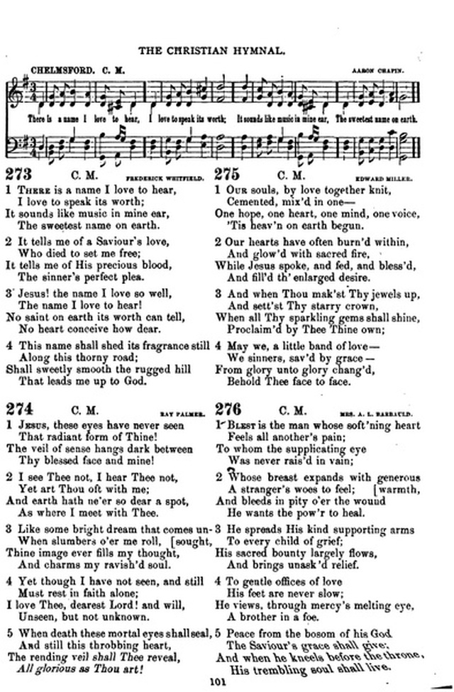 The Christian hymnal: a collection of hymns and tunes for congregational and social worship; in two parts (Rev.) page 101