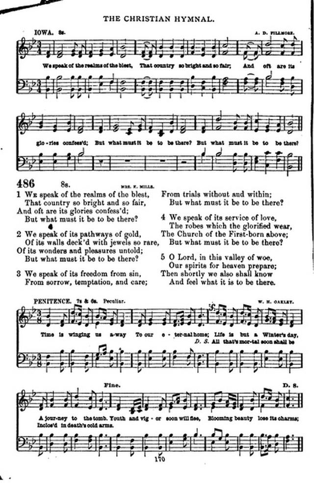The Christian hymnal: a collection of hymns and tunes for congregational and social worship; in two parts (Rev.) page 170