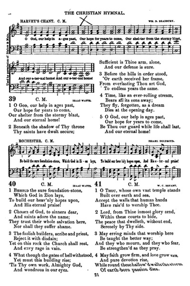The Christian hymnal: a collection of hymns and tunes for congregational and social worship; in two parts (Rev.) page 21
