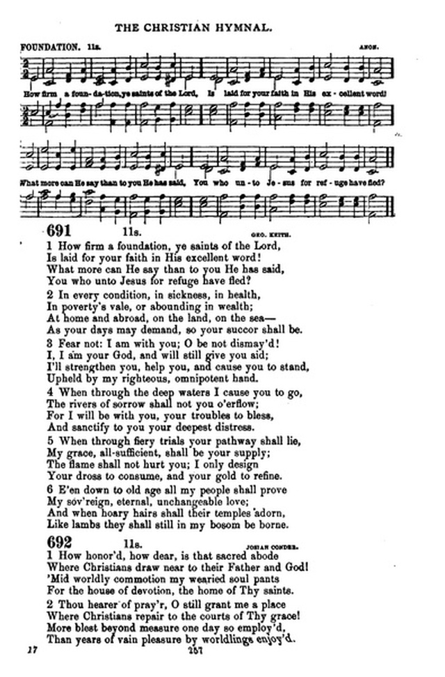 The Christian hymnal: a collection of hymns and tunes for congregational and social worship; in two parts (Rev.) page 257