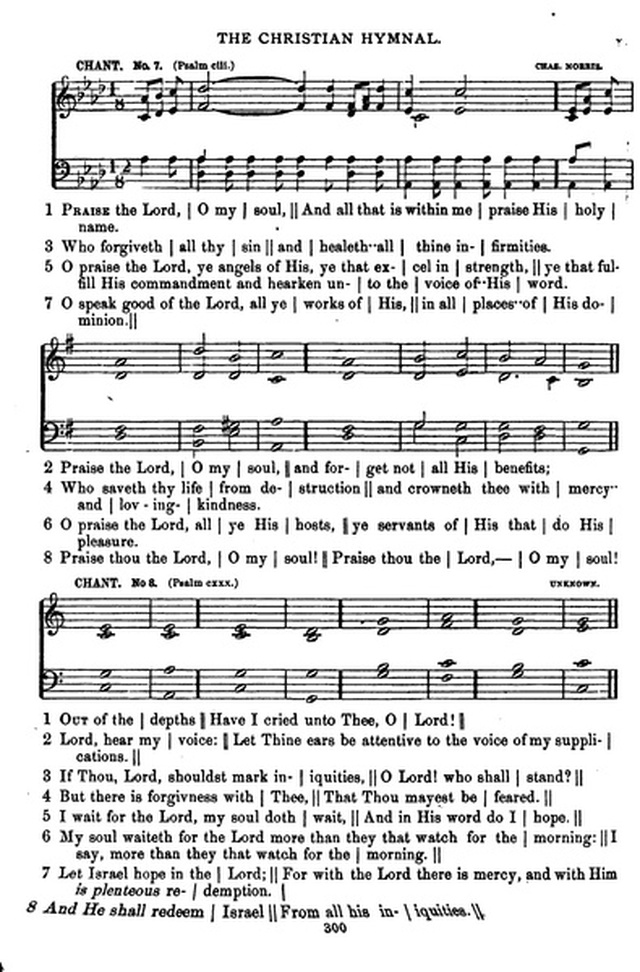 The Christian hymnal: a collection of hymns and tunes for congregational and social worship; in two parts (Rev.) page 300