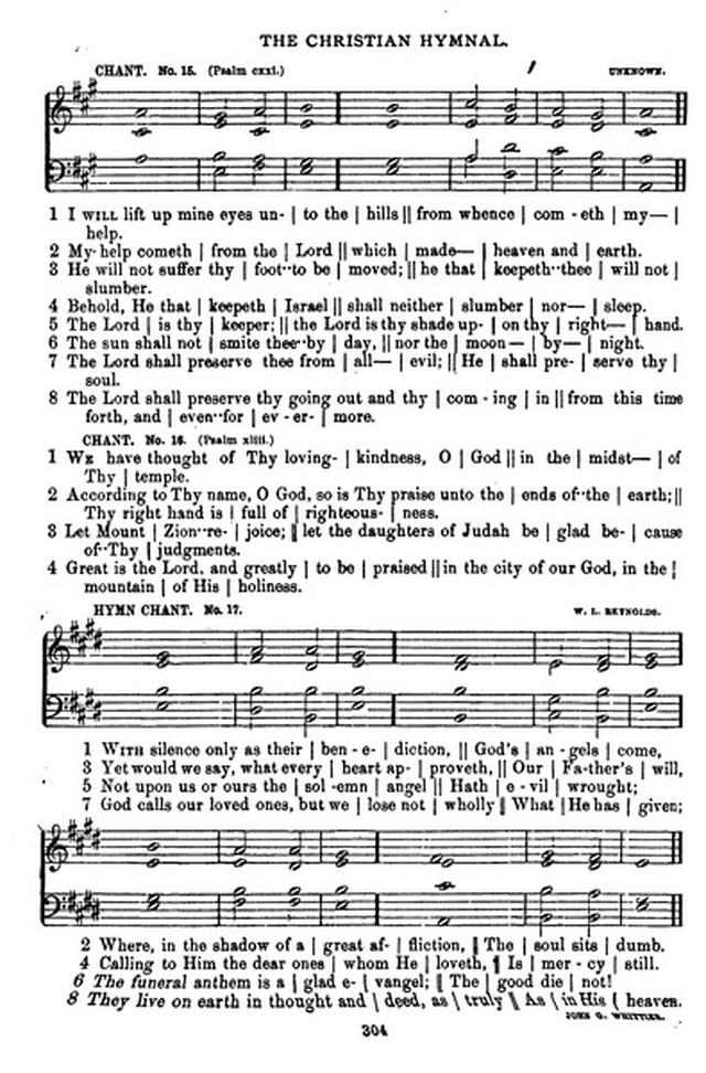 The Christian hymnal: a collection of hymns and tunes for congregational and social worship; in two parts (Rev.) page 304