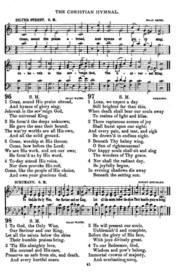 The Christian hymnal: a collection of hymns and tunes for congregational and social worship; in two parts (Rev.) page 41