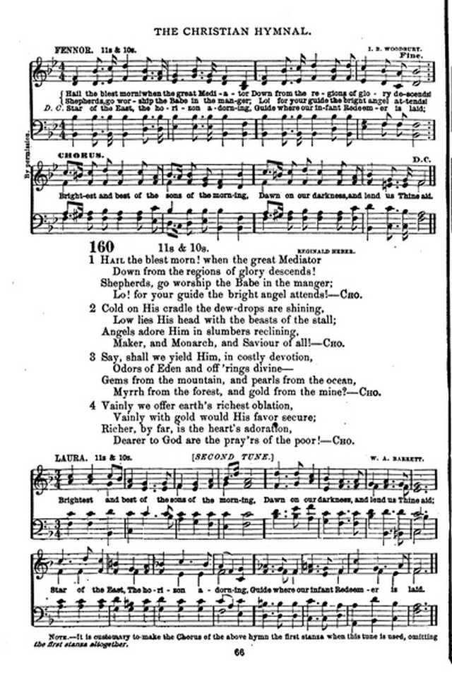 The Christian hymnal: a collection of hymns and tunes for congregational and social worship; in two parts (Rev.) page 66