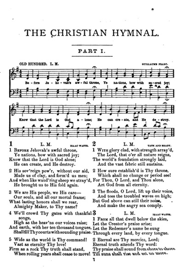 The Christian hymnal: a collection of hymns and tunes for congregational and social worship; in two parts (Rev.) page 7