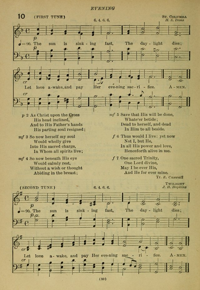 The Church Hymnal: containing hymns approved and set forth by the general conventions of 1892 and 1916; together with hymns for the use of guilds and brotherhoods, and for special occasions (Rev. ed) page 11
