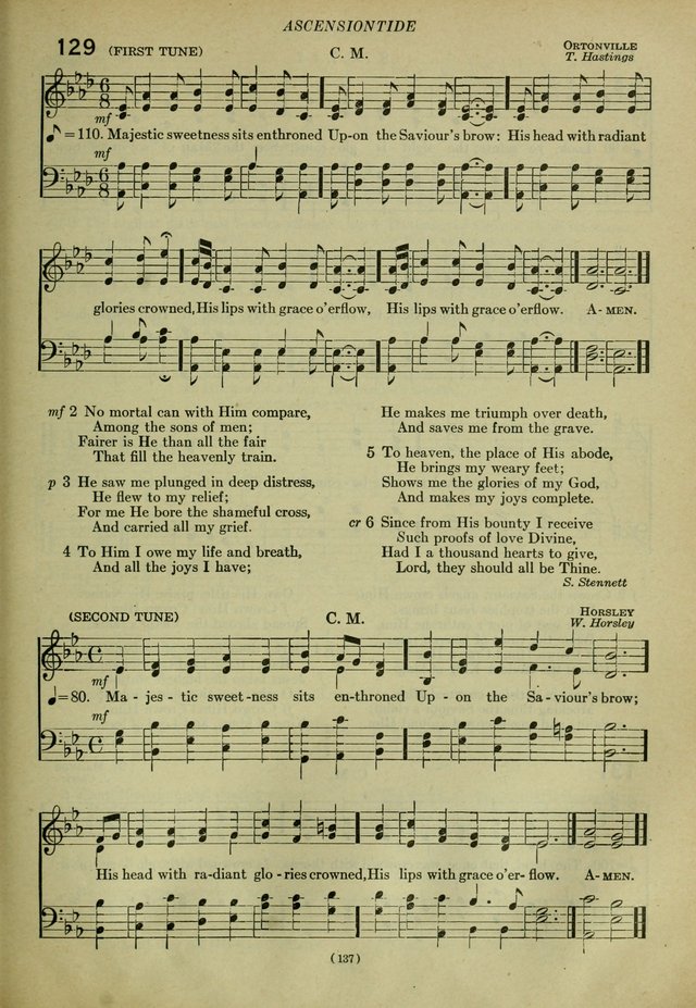 The Church Hymnal: containing hymns approved and set forth by the general conventions of 1892 and 1916; together with hymns for the use of guilds and brotherhoods, and for special occasions (Rev. ed) page 138