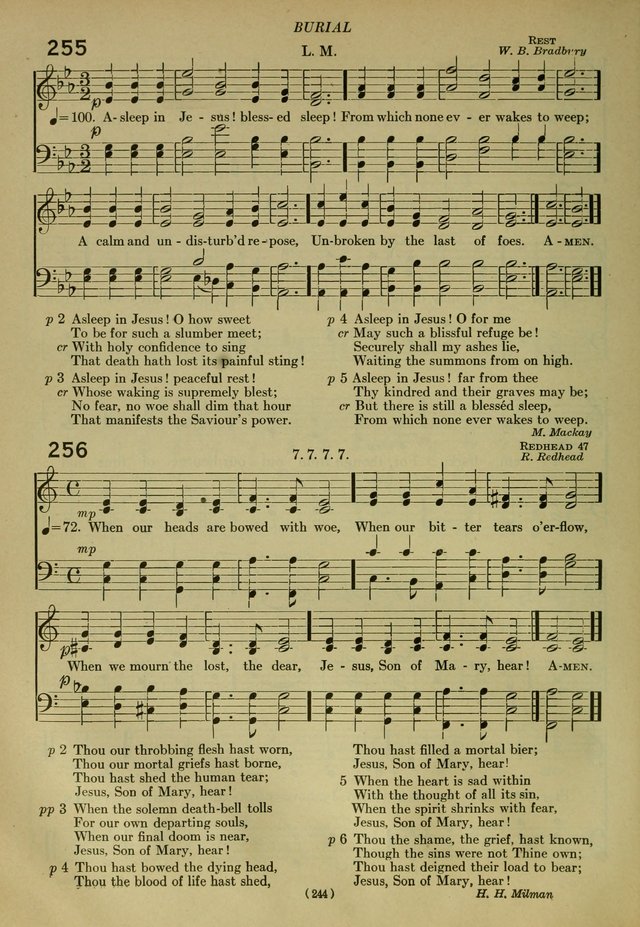 The Church Hymnal: containing hymns approved and set forth by the general conventions of 1892 and 1916; together with hymns for the use of guilds and brotherhoods, and for special occasions (Rev. ed) page 245