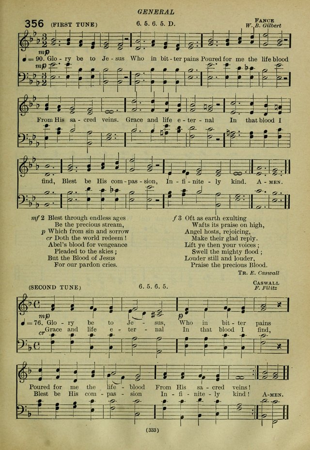 The Church Hymnal: containing hymns approved and set forth by the general conventions of 1892 and 1916; together with hymns for the use of guilds and brotherhoods, and for special occasions (Rev. ed) page 334