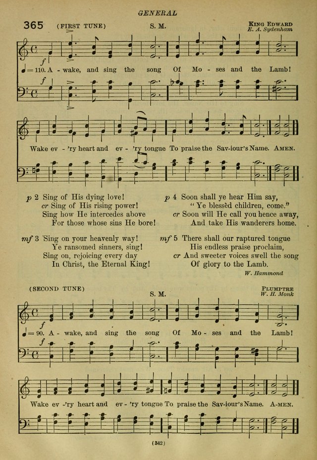 The Church Hymnal: containing hymns approved and set forth by the general conventions of 1892 and 1916; together with hymns for the use of guilds and brotherhoods, and for special occasions (Rev. ed) page 343