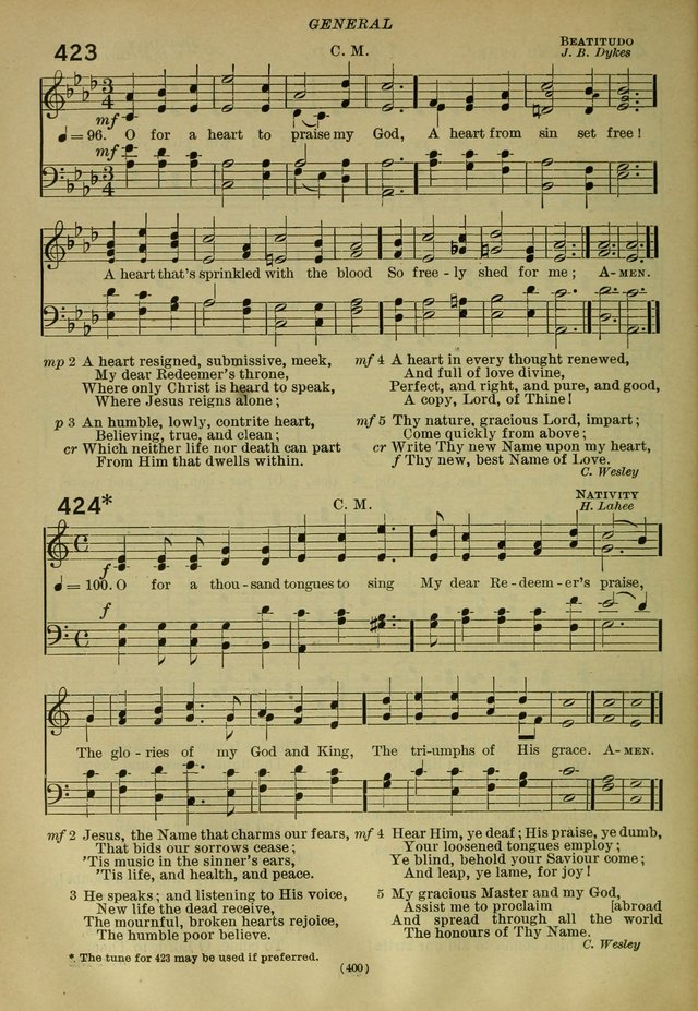 The Church Hymnal: containing hymns approved and set forth by the general conventions of 1892 and 1916; together with hymns for the use of guilds and brotherhoods, and for special occasions (Rev. ed) page 401