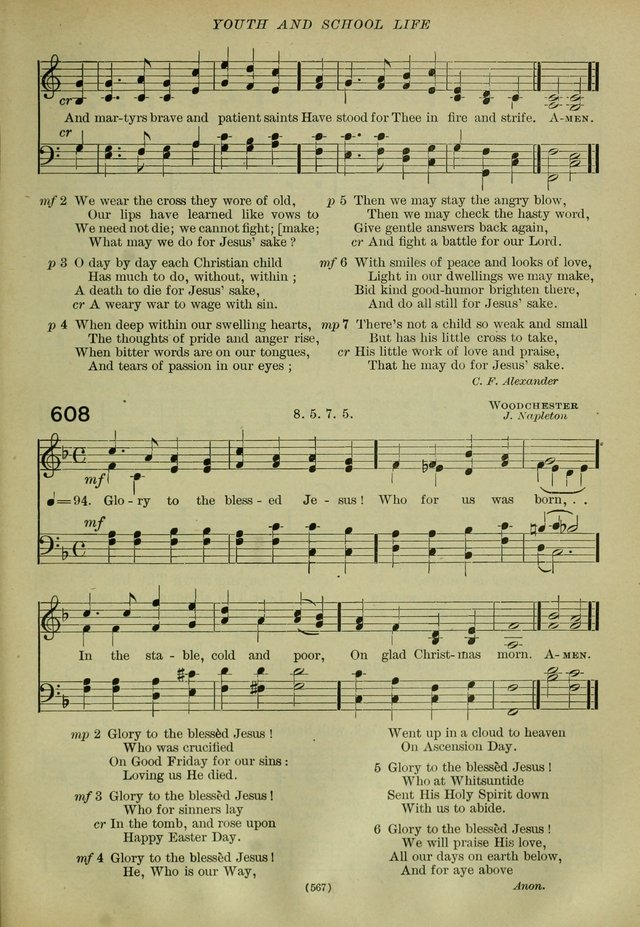 The Church Hymnal: containing hymns approved and set forth by the general conventions of 1892 and 1916; together with hymns for the use of guilds and brotherhoods, and for special occasions (Rev. ed) page 568