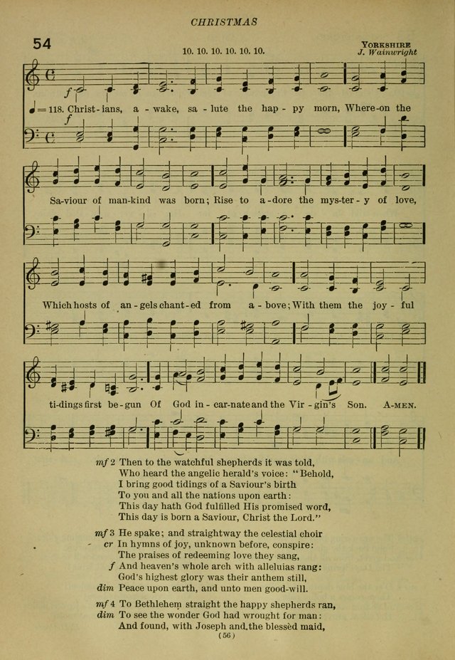 The Church Hymnal: containing hymns approved and set forth by the general conventions of 1892 and 1916; together with hymns for the use of guilds and brotherhoods, and for special occasions (Rev. ed) page 57