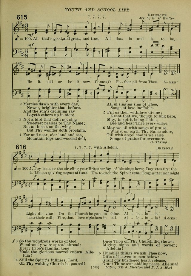 The Church Hymnal: containing hymns approved and set forth by the general conventions of 1892 and 1916; together with hymns for the use of guilds and brotherhoods, and for special occasions (Rev. ed) page 574