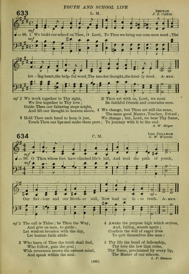 The Church Hymnal: containing hymns approved and set forth by the general conventions of 1892 and 1916; together with hymns for the use of guilds and brotherhoods, and for special occasions (Rev. ed) page 588