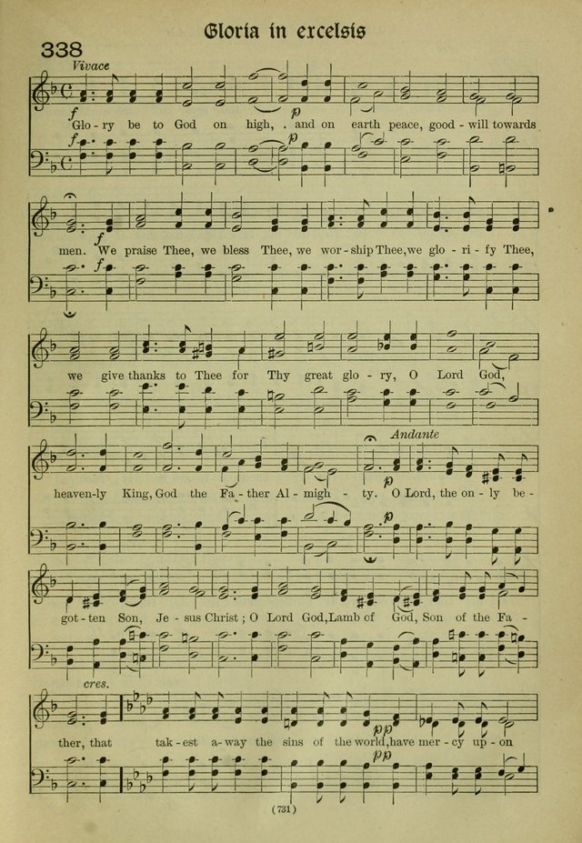 The Church Hymnal: containing hymns approved and set forth by the general conventions of 1892 and 1916; together with hymns for the use of guilds and brotherhoods, and for special occasions (Rev. ed) page 734