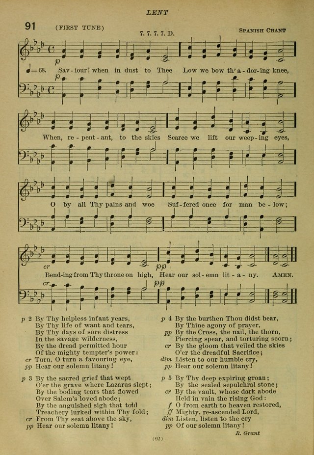 The Church Hymnal: containing hymns approved and set forth by the general conventions of 1892 and 1916; together with hymns for the use of guilds and brotherhoods, and for special occasions (Rev. ed) page 93