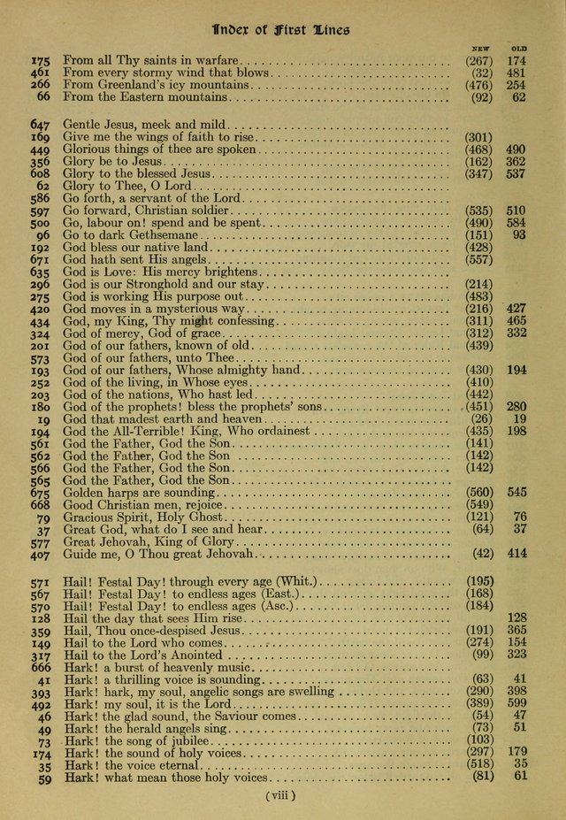 The Church Hymnal: containing hymns approved and set forth by the general conventions of 1892 and 1916; together with hymns for the use of guilds and brotherhoods, and for special occasions (Rev. ed) page xii