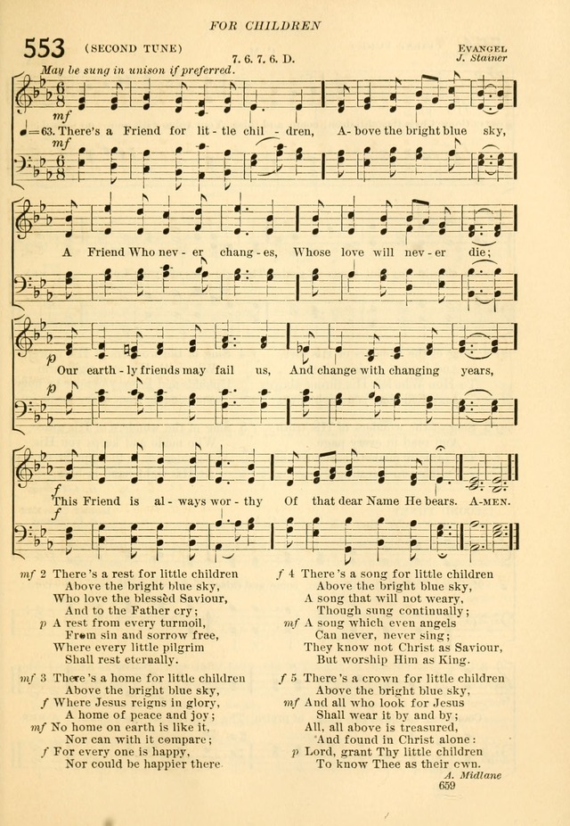 The Church Hymnal: revised and enlarged in accordance with the action of the General Convention of the Protestant Episcopal Church in the United States of America in the year of our Lord 1892... page 716