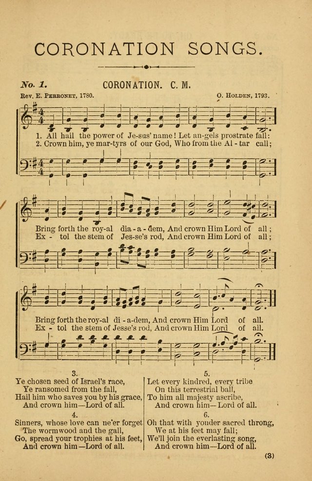 Coronation Hymns and Songs: for praise and prayer meetings, home and social singing page 3