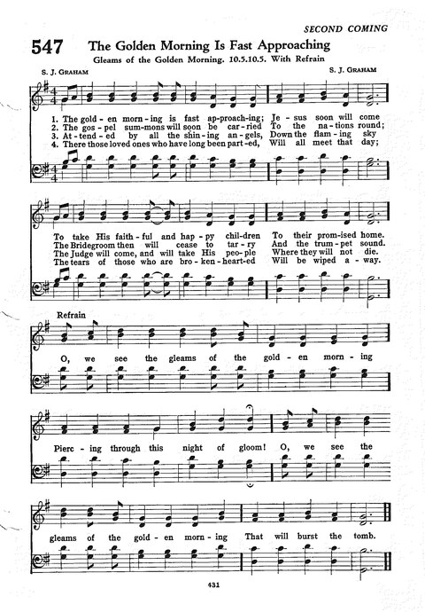 The Church Hymnal: the official hymnal of the Seventh-Day Adventist Church page 423