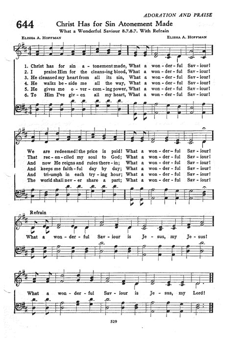 The Church Hymnal: the official hymnal of the Seventh-Day Adventist Church page 521