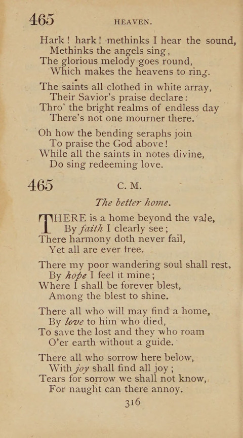 A Collection of Hymns and Sacred Songs: suited to both private and public devotions, and especially adapted to the wants and uses of the brethren of the Old German Baptist Church page 310