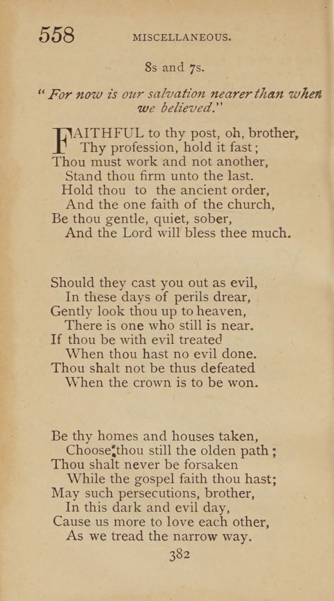 A Collection of Hymns and Sacred Songs: suited to both private and public devotions, and especially adapted to the wants and uses of the brethren of the Old German Baptist Church page 376
