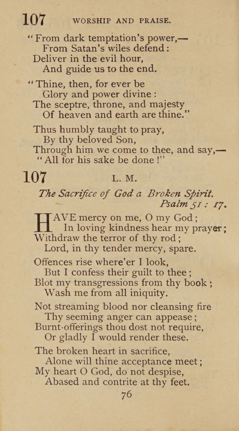 A Collection of Hymns and Sacred Songs: suited to both private and public devotions, and especially adapted to the wants and uses of the brethren of the Old German Baptist Church page 70