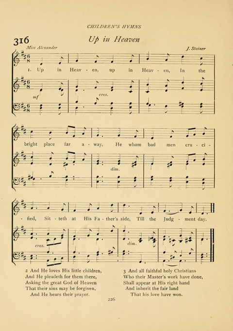 The Calvary Hymnal: for Sunday School, Prayer Meeting and Church Service page 226