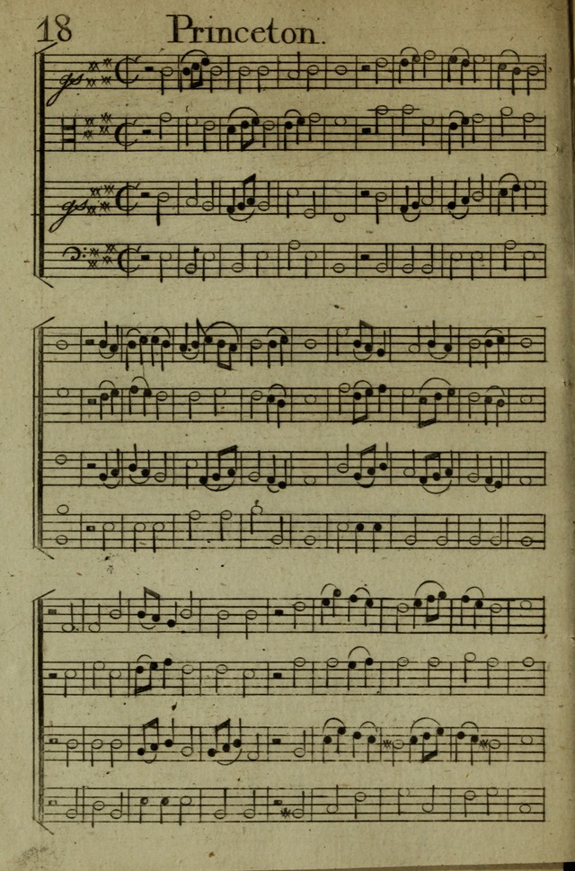 A Collection of Hymn Tunes from the most modern and approved authors page 18