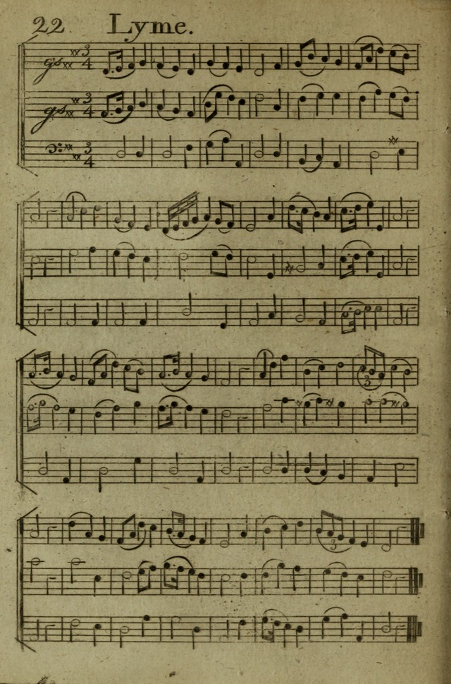A Collection of Hymn Tunes from the most modern and approved authors page 22