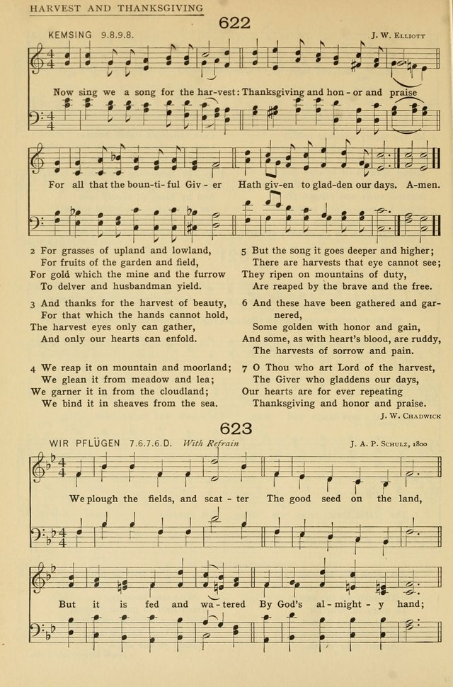 Church Hymns and Tunes 623. We plough the fields, and